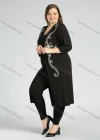 Wholesale Women's Plus Size Casual 3/4 Sleeve Open Front Embroidery Cardigan - Liuhuamall