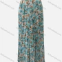 Wholesale Women's Casual Floral Print High Waist Pleated Ruffle Hem Midi Skirts preview
