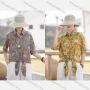 Wholesale Women's Linen Leisure Collared Knot Botton Down Blouse Plant & Floral Print Half Sleeve Shirt preview