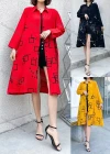 Wholesale Women's Casual Collared Long Sleeve Button Front Abstract Print Shirt Dress - Liuhuamall