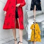 Wholesale Women's Casual Collared Long Sleeve Button Front Abstract Print Shirt Dress preview