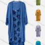 Wholesale Women's Casual Crew Neck Floral Print Dress & Long Sleeve Plain Cardigan 2-Piece Set 045# preview