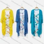 Wholesale Women's Casual 2 Piece Crew Neck Tropical Print Sleeveless Dress & Plain Cardigan 050# preview