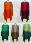 Wholesale Women's Casual Long Sleeve Gradient Stiching Color Loose Fit Cardigan - Liuhuamall