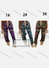 Wholesale Womem's Vintage Frayed Raw Trim Folkloric Elastic Waist Pants - Liuhuamall