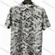 Wholesale 2026 New Arrival Men's Slim Fit Short Sleeve Polo Shirt Abstract Black White Print Wholesale In Stock Casual Business Fa Black Clothing Wholesale Market Liuhua