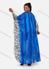 Wholesale Women's African Glamorous Chiffon Oversized Batwing Floral Print Maxi Kaftan Dress - Liuhuamall