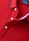 Wholesale Unisex Casual Short Sleeve Letter Striped Trim Button Front Polo Shirts - Liuhuamall