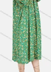 Wholesale Women's Elegant Crew Neck Lantern Sleeve Ruched Floral Print Dress - Liuhuamall
