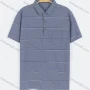 Wholesale Men's Casual Short Sleeve Button Front Striped Letter Print Polo Shirts preview