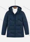 Wholesale Men's Casual Plain Hooded Zipper Down Jacket - Liuhuamall