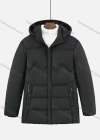 Wholesale Men's Casual Plain Hooded Zipper Down Jacket - Liuhuamall