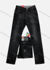 Wholesale Men's Casual Button Closure Back Label Fray Distressed Jean - Liuhuamall