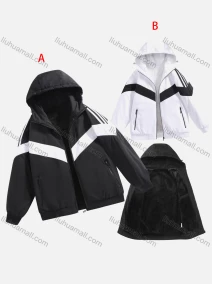 Wholesale Men's Casual Hooded Long Sleeve Windbreaker Fleece Lined Pockets Striped Zipper Jacket 1997#, LIUHUA CLOTHING WHOLESALE