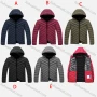Wholesale Men's Casual Hooded Zipper Pockets Thermal Lined Puffer Jacket 3278# preview