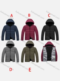 Wholesale Men's Casual Hooded Zipper Pockets Thermal Lined Puffer Jacket 3691#, LIUHUA CLOTHING WHOLESALE