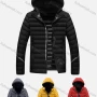 Wholesale Men's Plus Size Casual Hooded Zipper Pockets Thermal Lined Puffer Jacket A2108# preview