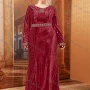 Wholesale Women's Elegant Gold Thread Embroidery Trim Sequins Mermaid Hem Evening Dress preview
