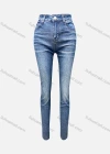 Wholesale Women's Casual Plain High Waist Patch Pocket Striped Trim Skinny Jeans 4207# - Liuhuamall
