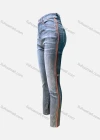 Wholesale Women's Casual Plain High Waist Patch Pocket Striped Trim Skinny Jeans 4207# - Liuhuamall