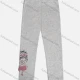 Wholesale Girls' Casual Cartoon Embroidery Graphic Elastic Waist Pants Gray Clothing Wholesale Market Liuhua