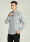 Wholesale Men's Striped Button Down Long Sleeve Casual Shirt - Liuhuamall