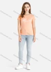 Wholesale Women's Casual Round Neck Short Sleeve Letter Print Tee - Liuhuamall