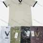 Wholesale Men's Casual 100%Cotton Notched Contrast Letter T-shirt preview