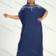 Wholesale Women's African Plus Size Vintage Round Neck Robe Batwing Sleeve Floral Embroidery Plain Kaftan Dress 11# Clothing Wholesale Market Liuhua