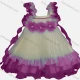 Wholesale Girls Lovely 3D Floral Appliques Ruched Tiered Ruffle Trim Dress 59# Clothing Wholesale Market Liuhua