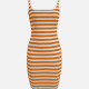 Women's Sexy Slim Fit Strap Stripped Paint Bodycon Short Tank Dress T3766# Clothing Wholesale Market -LIUHUA