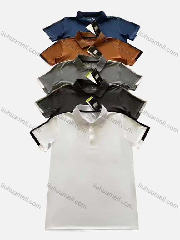 Wholesale Men's Quick Dry Workout Contrast Color Short Sleeve Sports Polo Shirt P73#