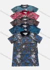 Wholesale Men's Casual Allover Print Short Sleeve Polo Shirt P76# - Liuhuamall