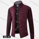 Wholesale Men's Casual Long Sleeve Full Zip Patchwork Chunky Knit Jackets Wine Clothing Wholesale Market Liuhua