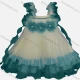 Wholesale Girls Lovely 3D Floral Appliques Ruched Tiered Ruffle Trim Dress 72# Clothing Wholesale Market Liuhua