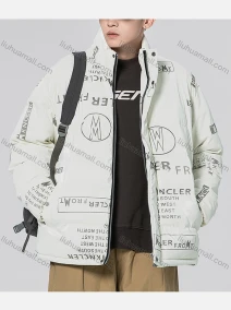 Wholesale Men's Fashion Letter Stand Collar Patch Pocket Zip Up Cotton-Padded Puffer Jacket 899#, LIUHUA CLOTHING WHOLESALE