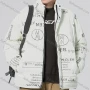 Wholesale Men's Fashion Letter Stand Collar Patch Pocket Zip Up Cotton-Padded Puffer Jacket 899# preview