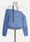 Wholesale Women's Casual Hooded Long Sleeve Colorblock Letter Hoodies - Liuhuamall