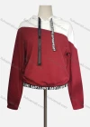 Wholesale Women's Casual Hooded Long Sleeve Colorblock Letter Hoodies - Liuhuamall