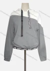 Wholesale Women's Casual Hooded Long Sleeve Colorblock Letter Hoodies - Liuhuamall