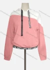 Wholesale Women's Casual Hooded Long Sleeve Colorblock Letter Hoodies - Liuhuamall