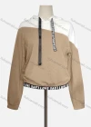 Wholesale Women's Casual Hooded Long Sleeve Colorblock Letter Hoodies - Liuhuamall