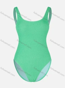 Wholesale Women's Sexy Plain Slim Fit Ribbed High Waist Backless One Piece Swimsuit, LIUHUA CLOTHING WHOLESALE