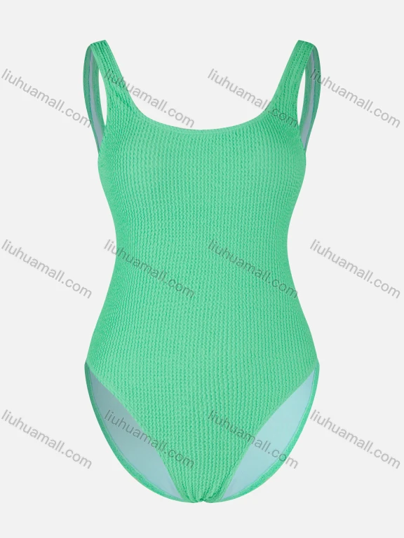 Wholesale Women's Sexy Plain Slim Fit Ribbed High Waist Backless One Piece Swimsuit