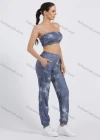 Wholesale Women's Casual Tie Dye Crop Tube Top & Sweatpants 2 Piece Set - Liuhuamall