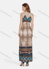 Wholesale Women's Casual Folk Art High Waist Embroidered Maxi Tank Dress - Liuhuamall