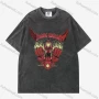 Wholesale Unisex Fashion Distressed Crew Neck Loose Fit Graphic 100%Cotton Short Sleeve Tee QX28# preview