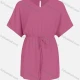 Wholesale Women's Plain Casual Keyhole Drawstring High Waist Romper 31# Clothing Wholesale Market Liuhua