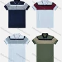 Wholesale Men's Casual Short Sleeve Button Front Colorblock Polo Shirts preview