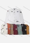 Wholesale Men's Casual Collared Long Sleeve Plain Button Down Shirt - Liuhuamall